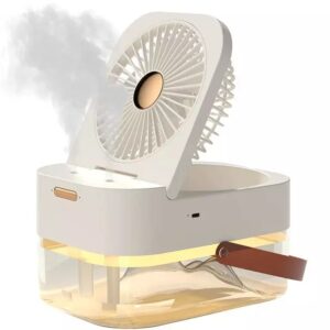 پنکه رومیزی، مرطوب کننده هوا و چراغ خواب رومیزی DUAL SPRAY NIGHT LIGHT Q7