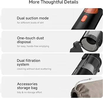 جارو شارژی 6 کاره شیائومی مدل Deerma XC01 Portable Handheld Vacuum Cleaner - Image 9