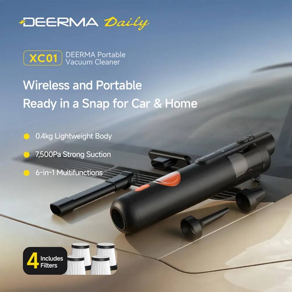 جارو شارژی 6 کاره شیائومی مدل Deerma XC01 Portable Handheld Vacuum Cleaner - Image 8
