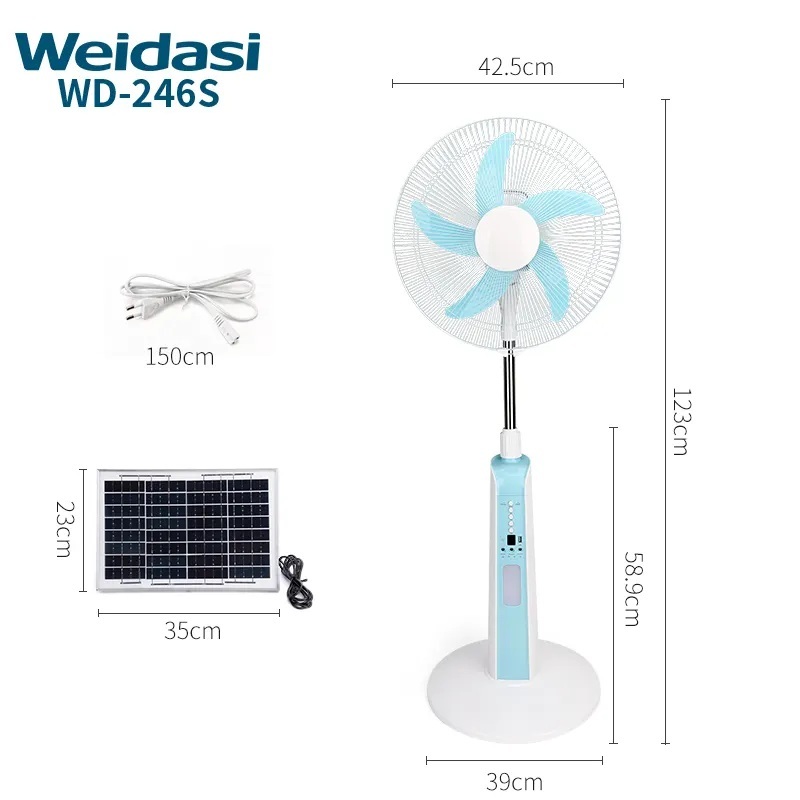 پنکه ایستاده شارژی 16 اینچ ویداسی مدل Weidasi WD-246S - Image 2