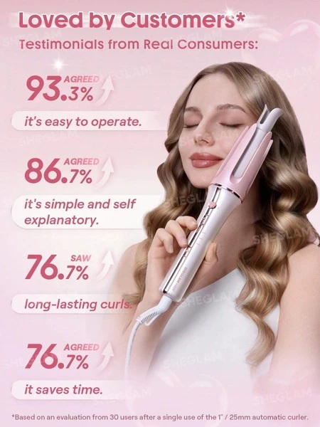 دستگاه فرکننده کرلی مو شیگلم (SHEGLAM Cupid’s Charm One‑Touch Instant Curler) نسخه اورجینال - Image 3