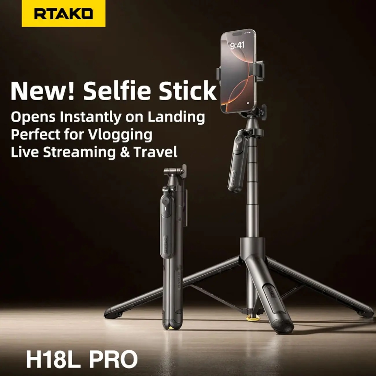 مونوپاد و سهپایه سلفی اولترا واید آنگل آرتاکو مدل RTAKO H18L Pro - تصویر 3