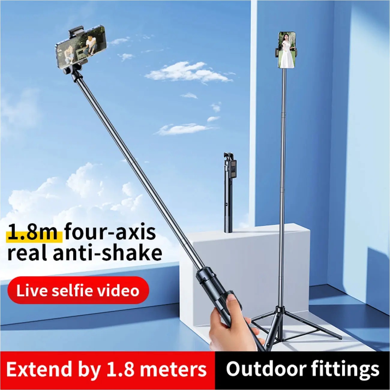 مونوپاد و سهپایه سلفی اولترا واید آنگل آرتاکو مدل RTAKO H18L Pro - تصویر 2