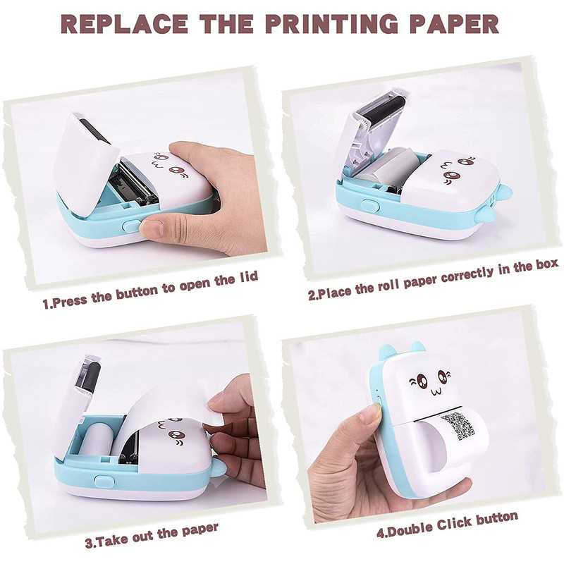 مینی پرینتر حرارتی مدل خرگوشی Eschen مدل Portable Printer| MINI PRINTER - Image 4