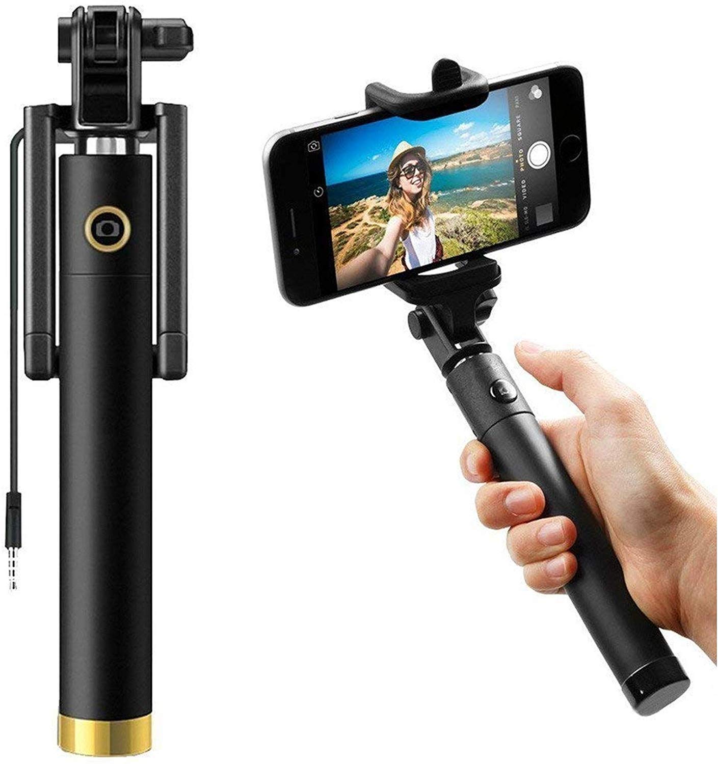 مونوپاد کابلی SELFIE STICK با ارتفاع 78cm
