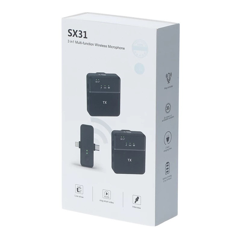 میکروفن یقه ای مدل answer SX31 dual 3in1 Multi-Function بسته 2 کاربره (اورجینال) - Image 4