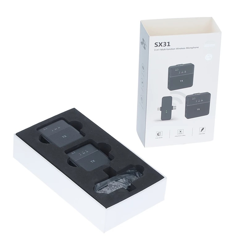 میکروفن یقه ای مدل answer SX31 dual 3in1 Multi-Function بسته 2 کاربره (اورجینال) - Image 3