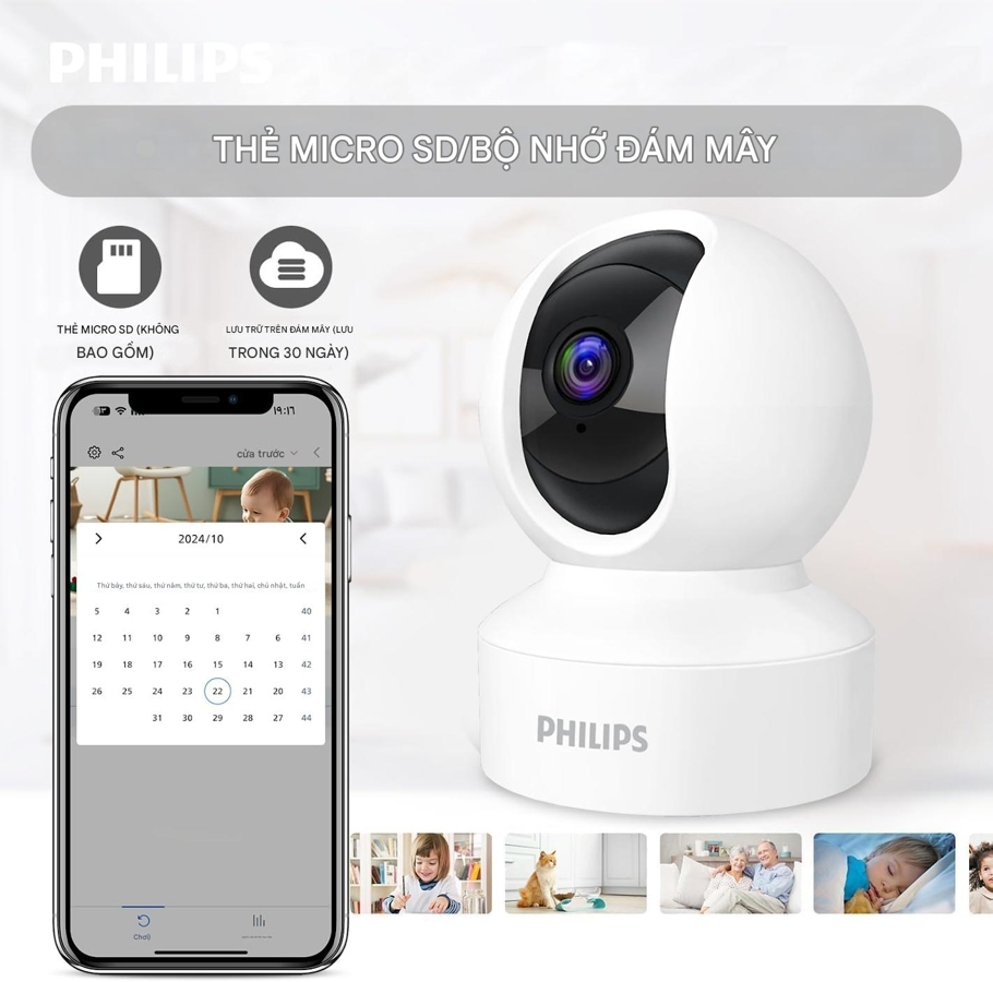 دوربین هوشمند چرخشی WiFi فیلیپس TAI6000W با دید 360 درجه - Image 3