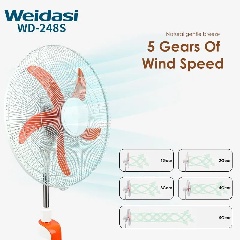 پنکه ایستاده شارژی 18 اینچ ویداسی مدل weidasi WD-248 با چراغ LED - Image 8