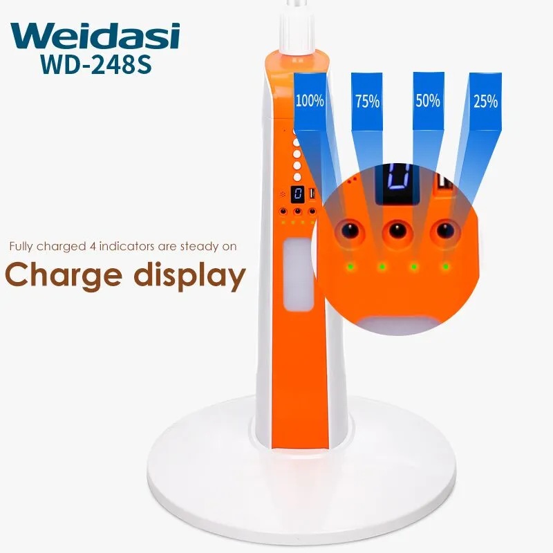 پنکه ایستاده شارژی 18 اینچ ویداسی مدل weidasi WD-248 با چراغ LED - Image 7