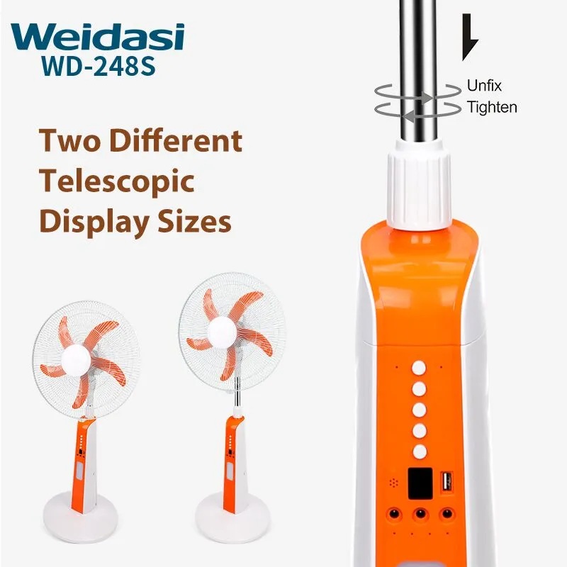 پنکه ایستاده شارژی 18 اینچ ویداسی مدل weidasi WD-248 با چراغ LED - Image 5