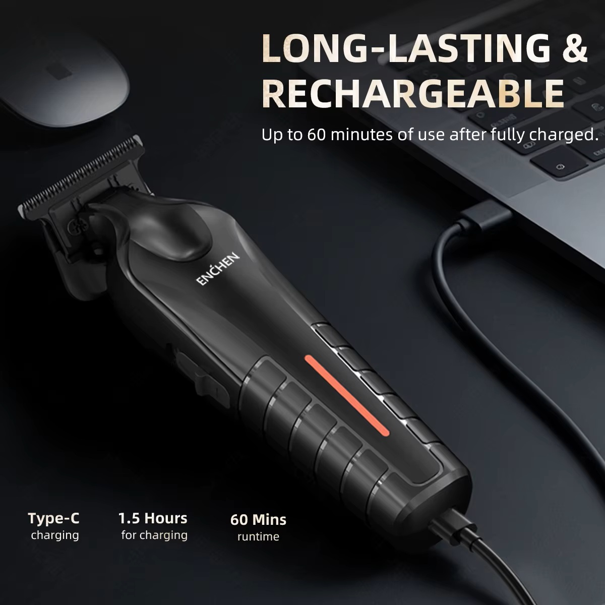 ماشین اصلاح موی سر و ریش برقی انچن مدل Enchen Sharp 6 - Image 3