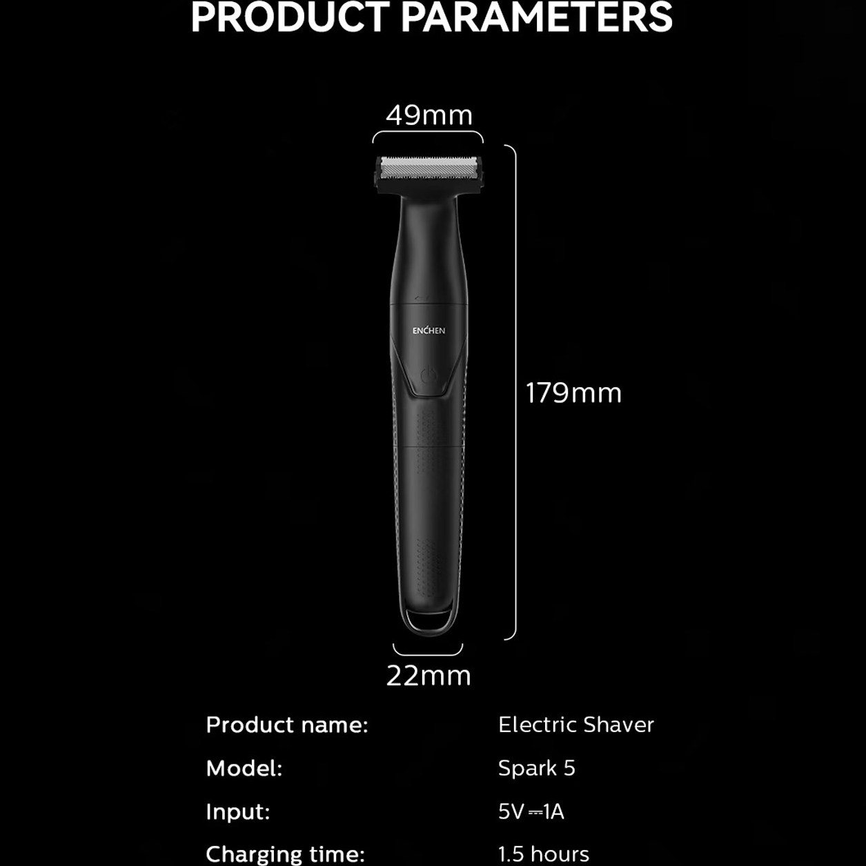 ریشتراش و اصلاح بدن برقی انچن مدل Enchen Spark 5 - Image 7
