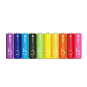 باتری قلمی شیائومی مدل Xiaomi Mi AA Rainbow Batteries گلوبال بسته ۱۰ عددی قلیایی ۱.۵ ولت