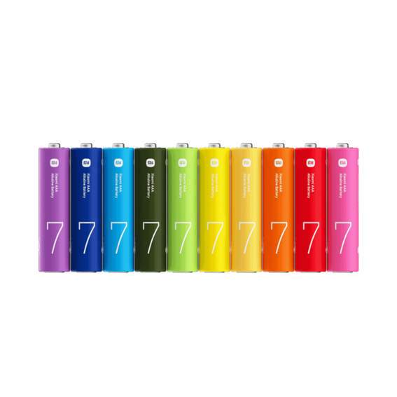 باتری نیمقلمی شیائومی مدل Xiaomi Mi AAA Rainbow Batteries گلوبال بسته ۱۰ عددی
