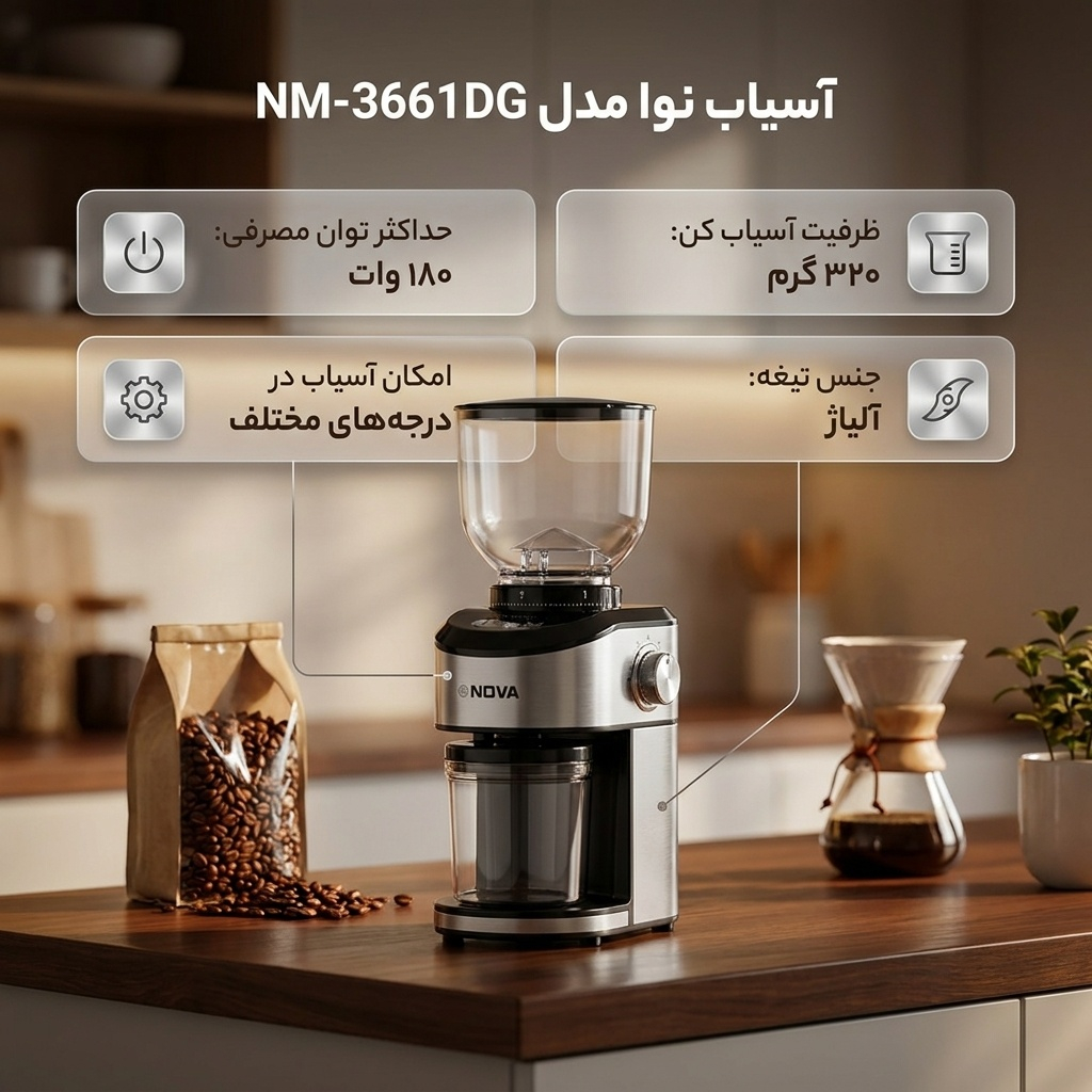 آسیاب نوا مدل NM-3661DG